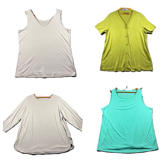 Susan Graver Liquid Knit Top Lot Tanks Blouses Modern Essentials Size 1X G316 - Picture 1 of 15